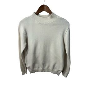 KIRUNDO Elegant Cream Sweater With Silver Buttons Size S